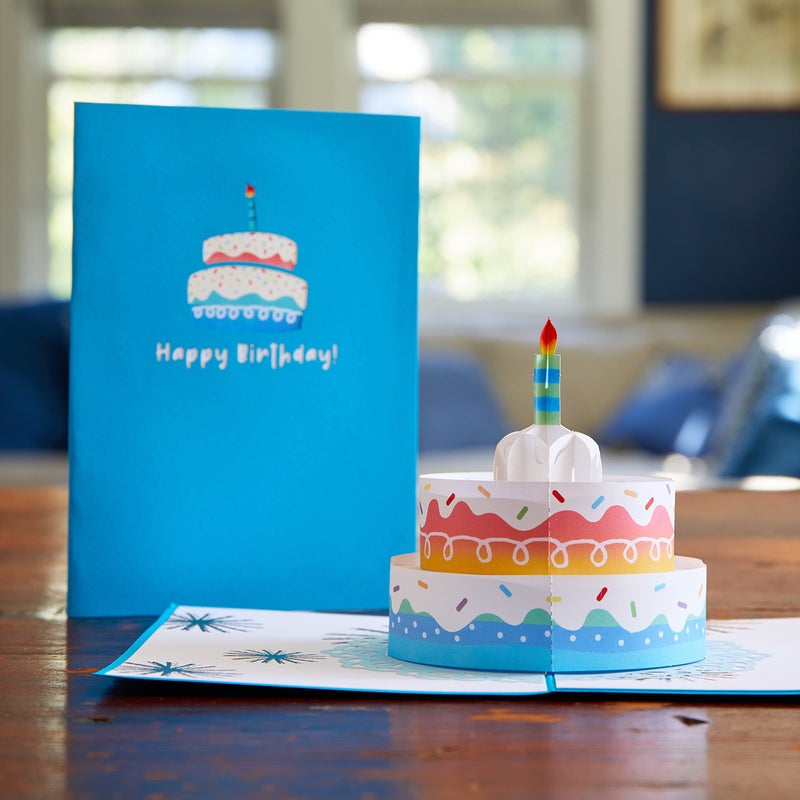 Lovepop Rainbow Birthday Cake Pop-Up Card for Her and Him - 3D Greeting Cards for Boys, Girls, Men, Women - 5" x 7" Card - Blank Notecard & Envelope Included - Image 5